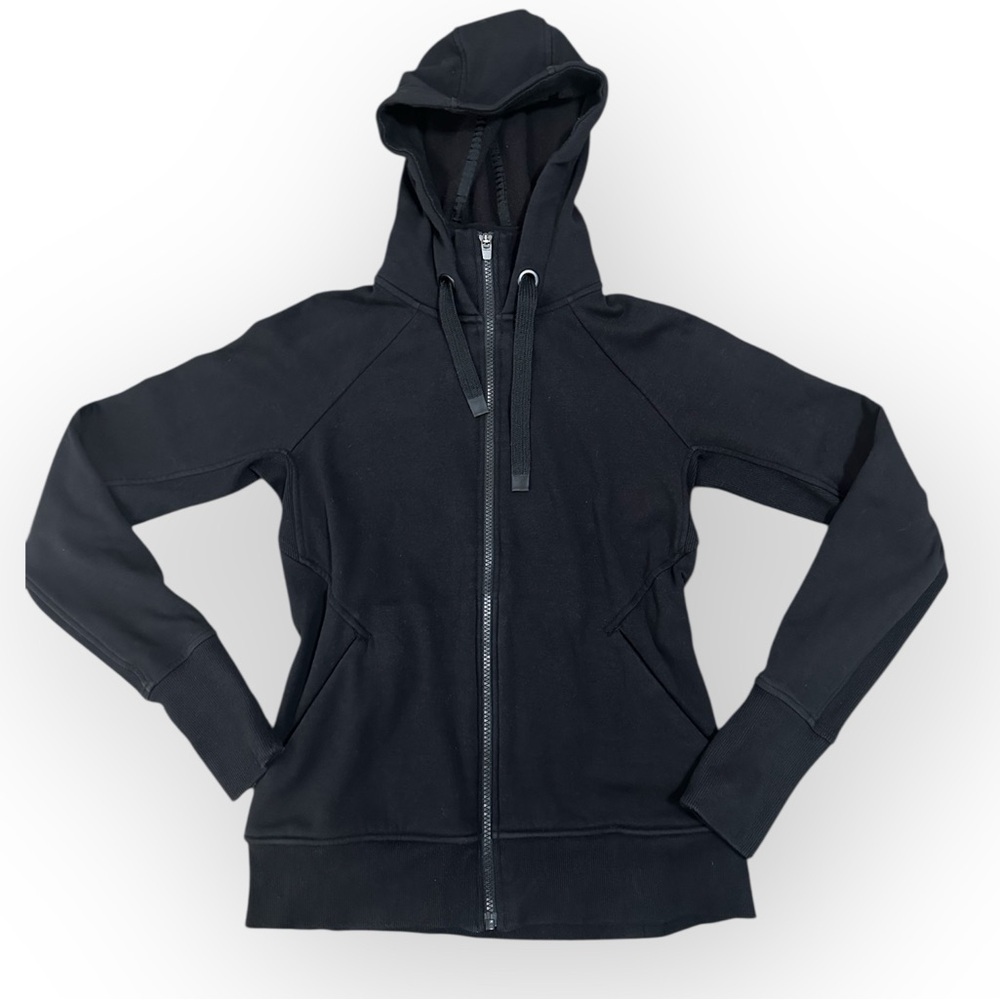 Athleta Womens Triumph Hoodie Sweatshirt Jacket Thick‎ Black XS